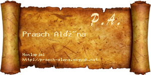 Prasch Aléna névjegykártya